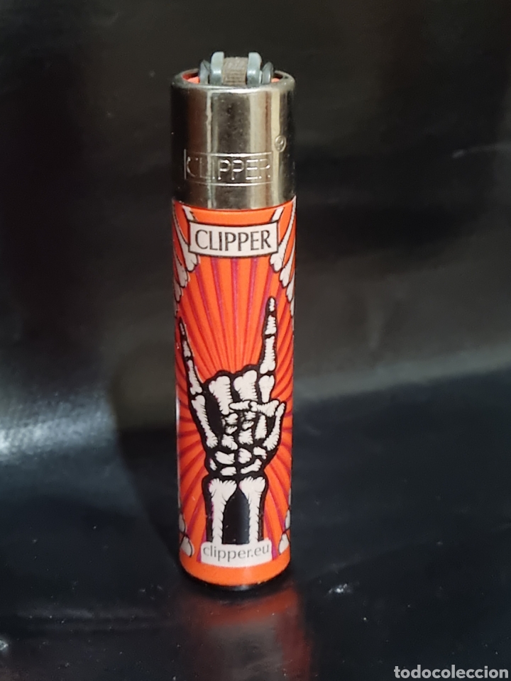 Coleccionismo: MECHERO CLIPPER SKELETON FINGERS 1/4