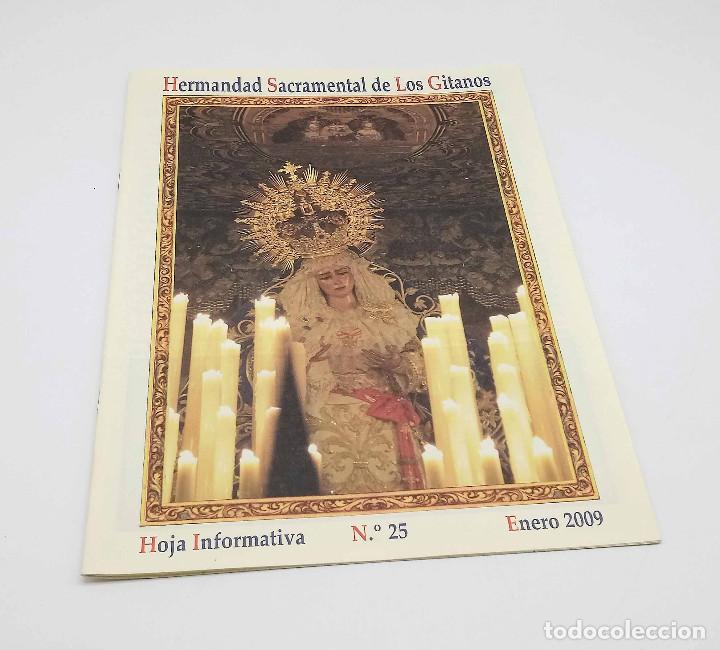 Coleccionismo: Hoja informativa n&ordm; 25 Hermandad Sacramental de Los Gitanos - Enero 2009 - Semana Santa Sevilla