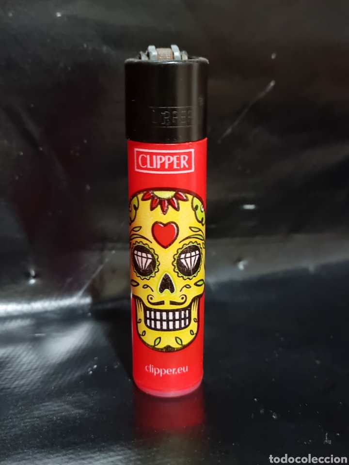 Coleccionismo: MECHERO CLIPPER SKULL MIX 1 3/4