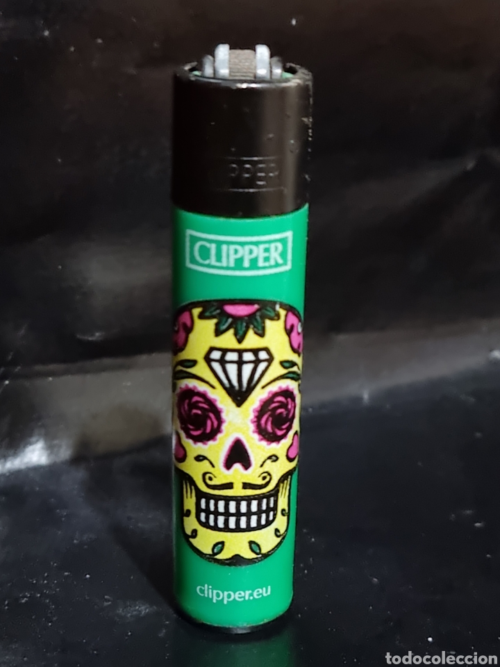Coleccionismo: MECHERO CLIPPER SKULL MIX 1 1/4