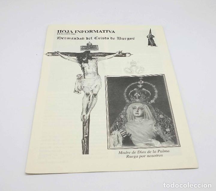 Collectionnisme: Hoja informativa Hermandad del Cristo de Burgos - Diciembre 2005 - Semana Santa Sevilla