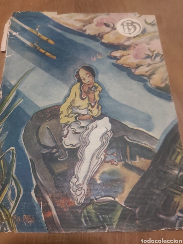 Collezionismo: LAMINA LIBRO ANTIGUO CARTA MUJER