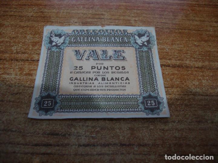 Colecionismo: VALE GALLINA BLANCA 25 PUNTOS