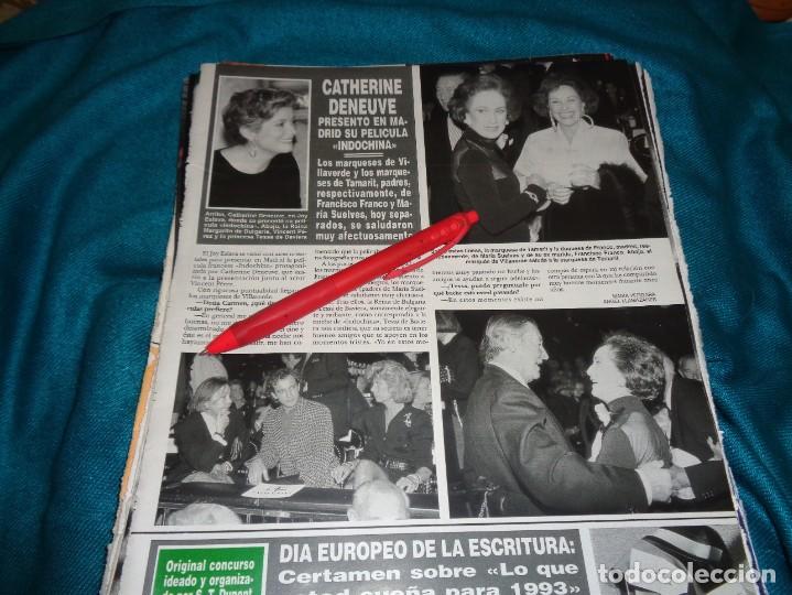 Coleccionismo: RECORTE : CATHERINE DENEUVE, PRESENTA EN MADRID NUEVA PELICULA. HOLA, OCTBRE 1992(#)