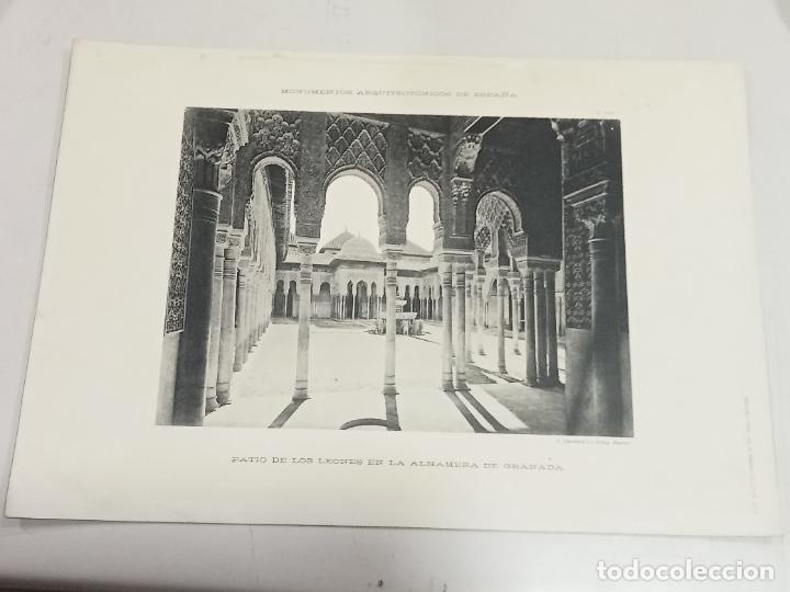 Coleccionismo: MONUMENTOS ARQUITECT&Oacute;NICOS ESPA&Ntilde;A. PATIO DE LEONES EN LA ALHAMBRA DE GRANADA. FOTO LAURENT