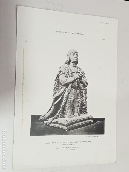 Coleccionismo: MONUMENTOS ARQUITECT&Oacute;NICOS ESPA&Ntilde;A. DON FERNANDO EL CAT&Oacute;LICO. FOTO LAURENT. 36 X 26 CM.
