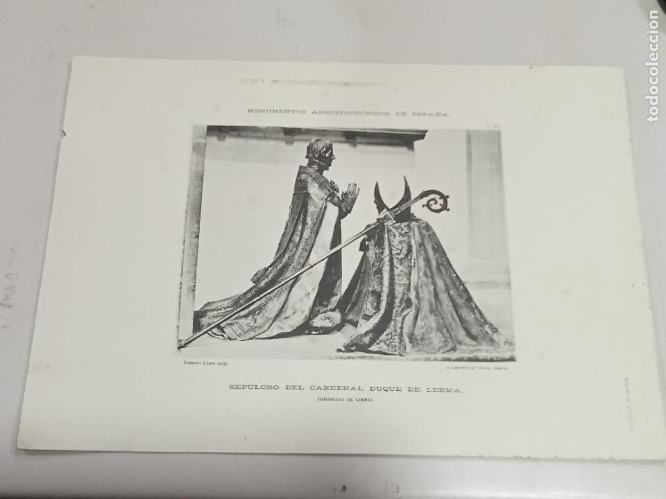 Coleccionismo: MONUMENTOS ARQUITECT&Oacute;NICOS ESPA&Ntilde;A. SEPULCRO DEL CARDENAL DUQUE DE LERMA. FOTO LAURENT. 36 X 26 CM.