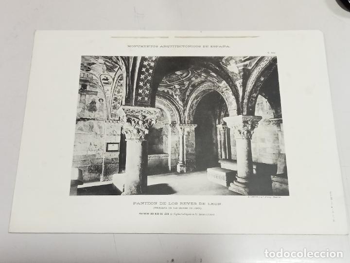 Coleccionismo: MONUMENTOS ARQUITECT&Oacute;NICOS ESPA&Ntilde;A. PANTE&Oacute;N DE LOS REYES DE LE&Oacute;N. FOTO LAURENT. 36 X 26 CM.