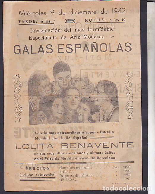 Coleccionismo: PROGRAMA TEATRO CALCEATENSE A&Ntilde;O 1942 - Foto 3
