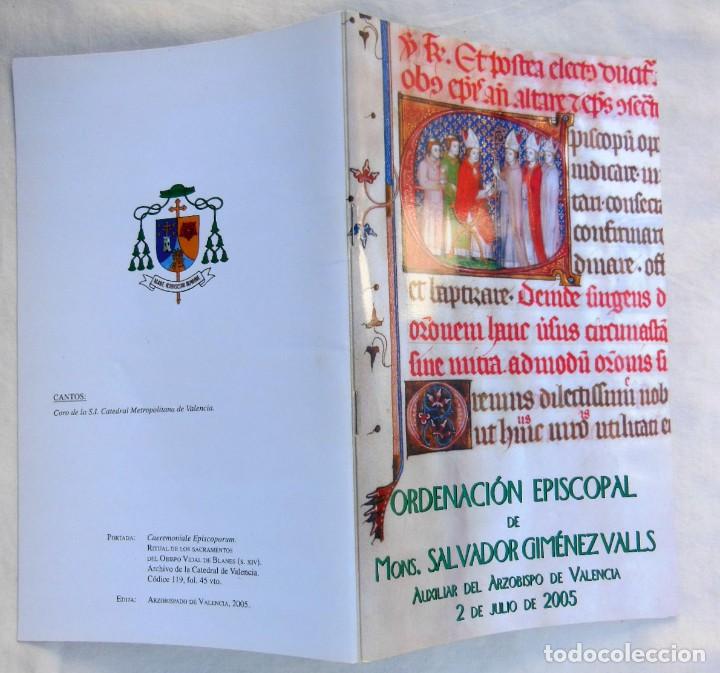 Coleccionismo: ORDENACI&Oacute;N EPISCOPAL DE MONS. SLAVADOR GIM&Eacute;NEZ VALLS AUXILIAR DEL ARZOBISPO DE VALENCIA 2005