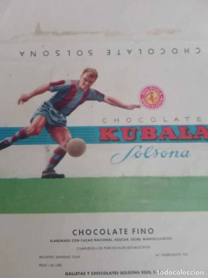 Coleccionismo: Chocolate Solsona Kubala. - Foto 2