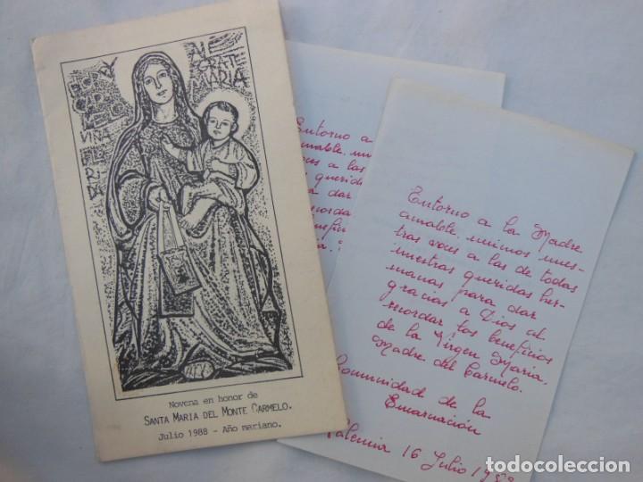 Colecionismo: NOVENA EN HONOR DE SANTA MAR&Iacute;A MONTE CARMELO 1988 PARROQUIA NTRA. SRA DEL CARMEN VALENCIA