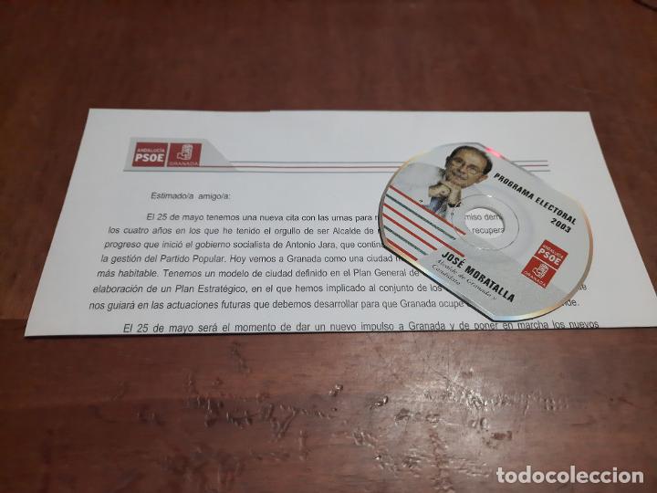 Sammelleidenschaft Papier: PROGRAMA ELECTORAL JOSE MORATALLA. PSOE. ALCALDE DE GRANADA. DOCUMENTO + CD. BUEN ESTADO. DIFICIL