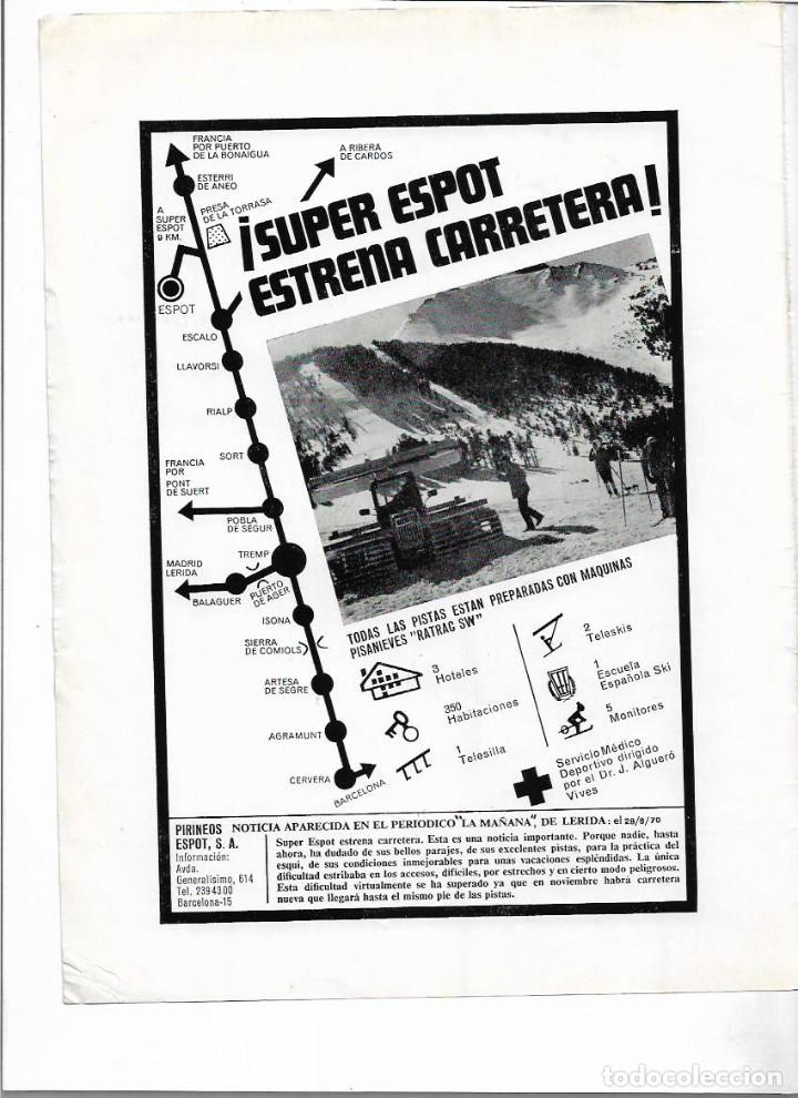 Coleccionismo: A&Ntilde;O 1971 RECORTE PRENSA NUEVA CARRETERA EN SUPER ESPOT PISTAS ESQUI MAQUINAS PISANIEVES RATRAC SW