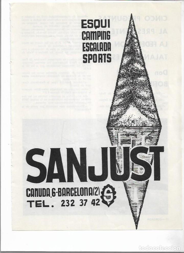 Coleccionismo: A&Ntilde;O 1971 RECORTE PRENSA PUBLICIDAD MATERIAL DEPORTE SANJUST BCNA ESQUI CAMPING SPORTS ESCALADA