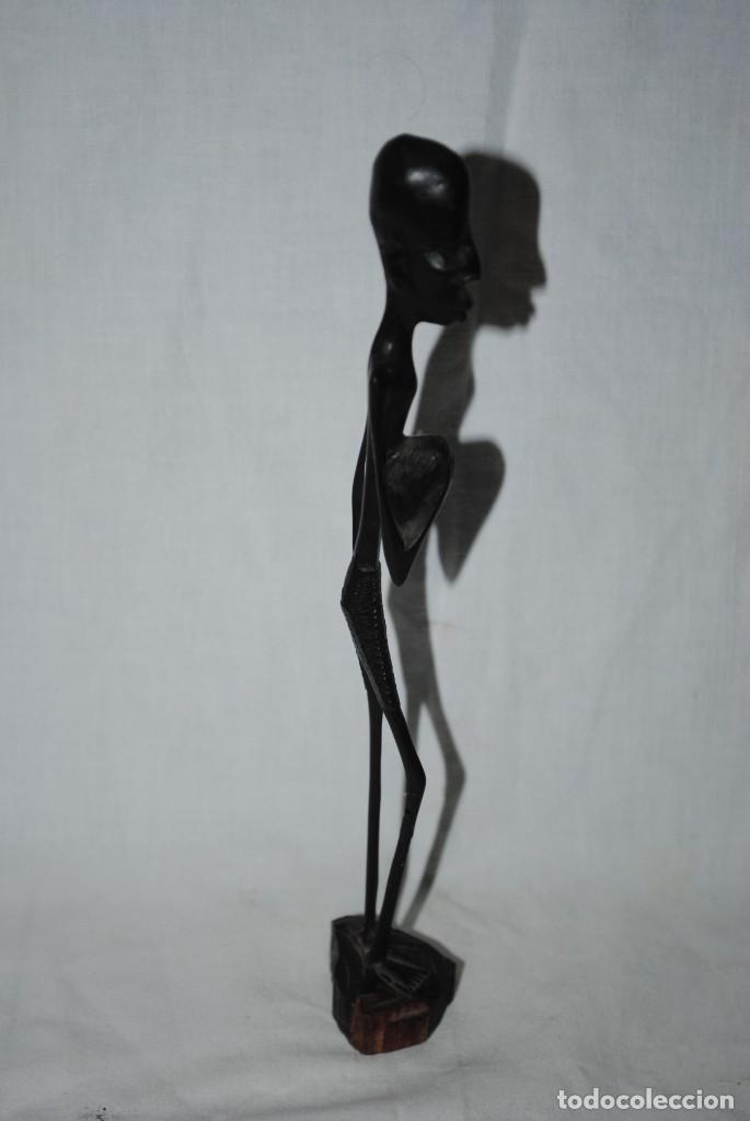Coleccionismo: TALLA AFRICANA EN MADERA DE EBANO . - Foto 2