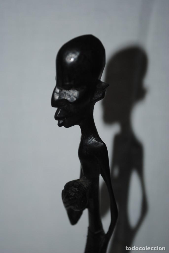 Coleccionismo: TALLA AFRICANA EN MADERA DE EBANO . - Foto 3