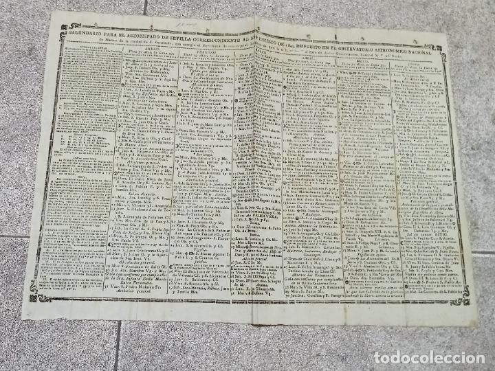 Colecionismo: L&Aacute;MINA. CALENDARIO ARZOBISPADO SEVILLA. OBSERVATORIO ASTRONOMICO NACIONAL. 1840. VER