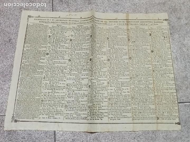 Colecionismo: L&Aacute;MINA. CALENDARIO ARZOBISPADO SEVILLA. OBSERVATORIO ASTRONOMICO NACIONAL. 1842. VER