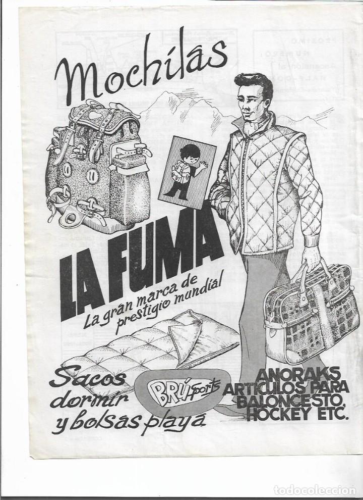 Sammelleidenschaft Papier: A&Ntilde;O 1965 RECORTE PRENSA PUBLICIDAD MOCHILAS LA FUMA ARTICULOS DEPORTE ANORACKS SACOS BRU ESPORTS