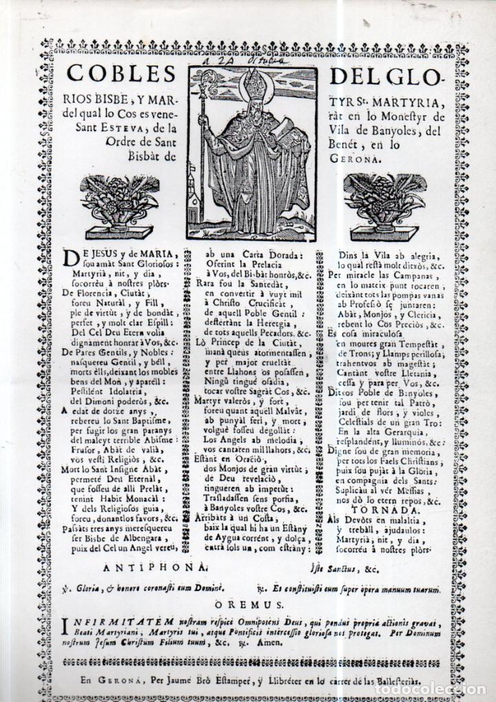 Collectionnisme: GOIGS DEL GLORI&Oacute;S SANT MARTIRI&Agrave; - BANYOLES (FACS&Iacute;MIL)