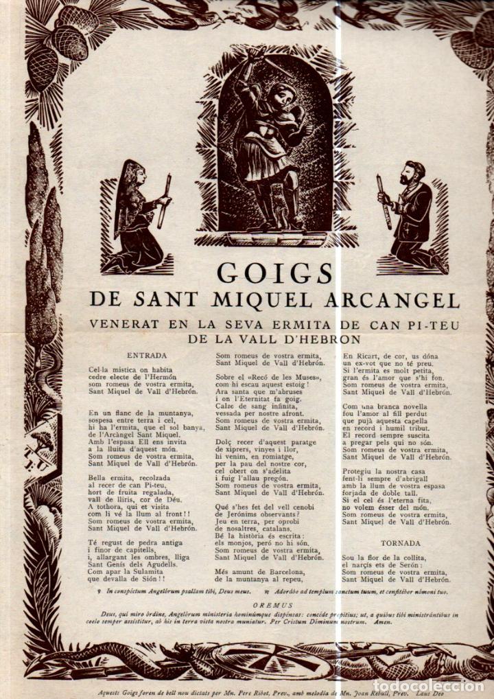 Collectionnisme: GOIGS DE SANT MIQUEL ARC&Agrave;NGEL - CAN PI TEU, VALL D0HEBRON