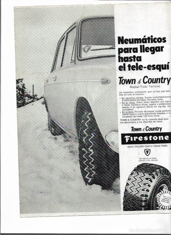 Colecionismo: A&Ntilde;O 1973 RECORTE PRENSA PUBLICIDAD NEUMATICOS TOWN COUNTRY FIRESTONE RUEDAS COCHE