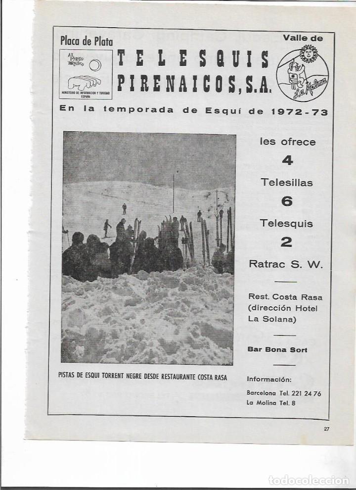 Coleccionismo: A&Ntilde;O 1973 RECORTE PRENSA PUBLICIDAD TELESQUIS PIRENAICOS LA MOLINA PISTAS ESQUI TORRENT NEGRE