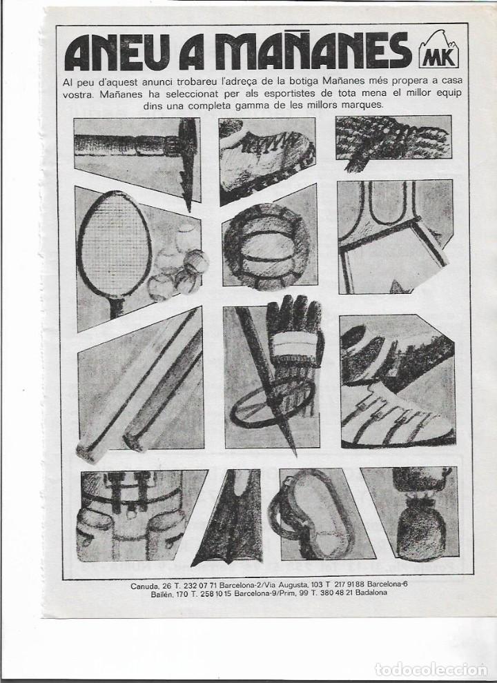 Collectionnisme: A&Ntilde;O 1973 RECORTE PRENSA PUBLICIDAD TIENDA MA&Ntilde;ANES ARTICULOS DEPORTE ESQUI MONTA&Ntilde;A BARCELONA