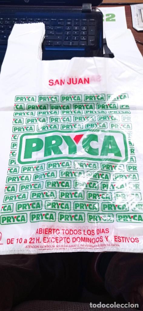 Coleccionismo: 5 BOLSAS DE PLASTICO PRYCA SAN JUAN ALICANTE VINTAGE A&Ntilde;OS 80 O 90 NUEVAS A ESTRENAR