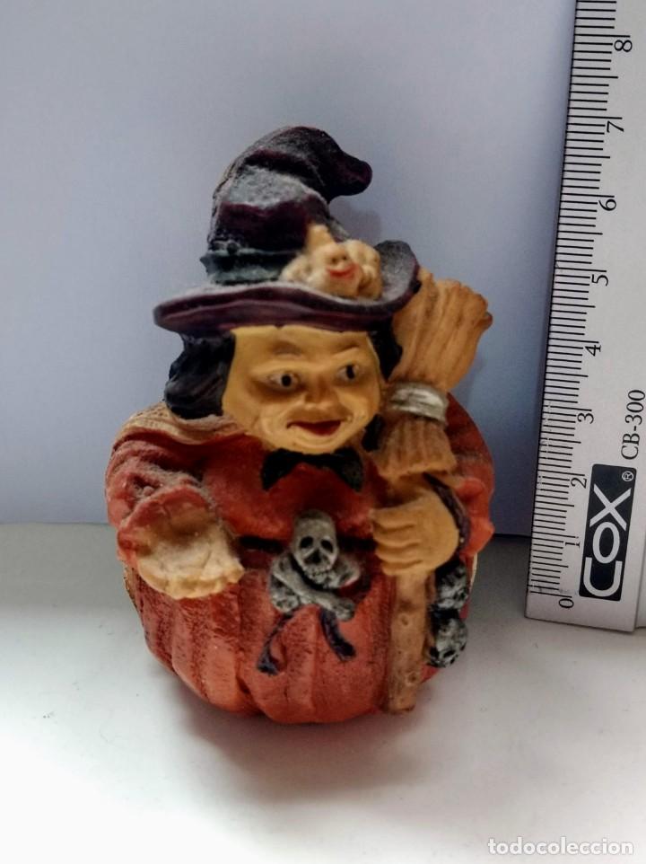 Coleccionismo: MU&Ntilde;ECA BRUJITA VINTAGE BRUJA - RESINA - CERAMICA - MEDIDA APROX. 7 CM