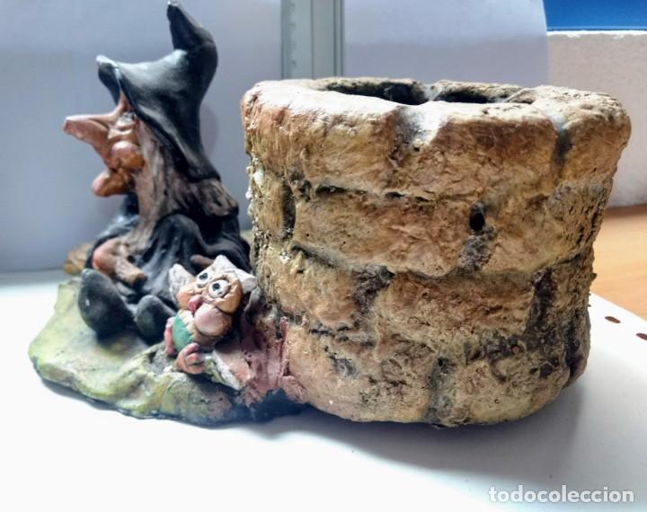 Coleccionismo: MU&Ntilde;ECA BRUJITA VINTAGE BRUJA - RESINA - CERAMICA - MEDIDA APROX. 15 X 30 CM