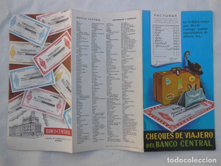 Colecionismo: ANTIGUA PUBLICIDAD / OLD ADVERT : LOS CHEQUES DEL VIAJERO BANCO CENTRAL. ilustraciones de Jos&eacute; Ysmer