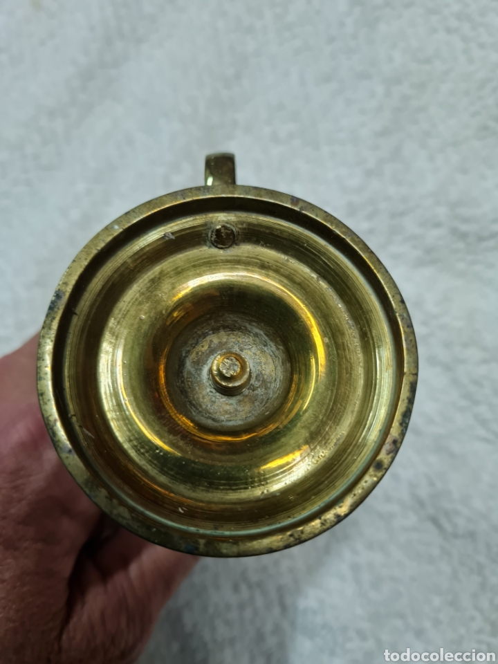 Coleccionismo: Candil de aceite antiguo de bronce - Foto 3
