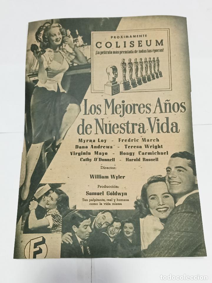 Collecting paper: RECORTE PRENSA. PUBLICIDAD. CINE. PROXIMAMENTE COLISEUM. LOS MEJORES A&Ntilde;OS DE NUESTRA VIDA