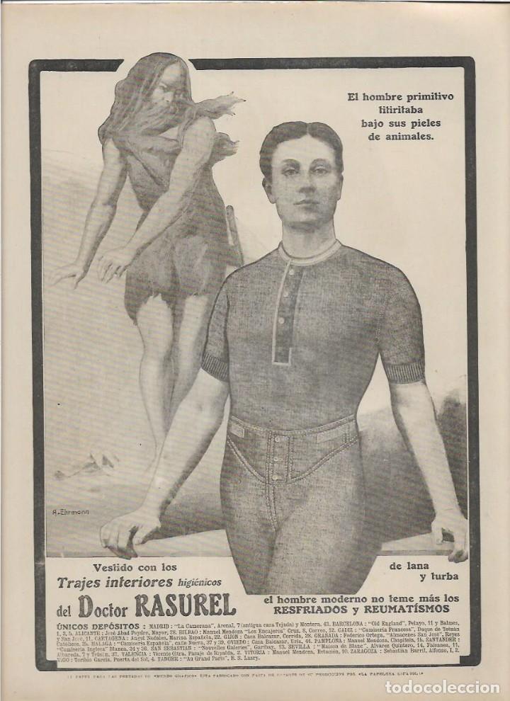 Colecionismo: A&Ntilde;OS 20 RECORTE PRENSA PUBLICIDAD TRAJES INTERIORES HIGIENICOS DOCTOR RASUREL