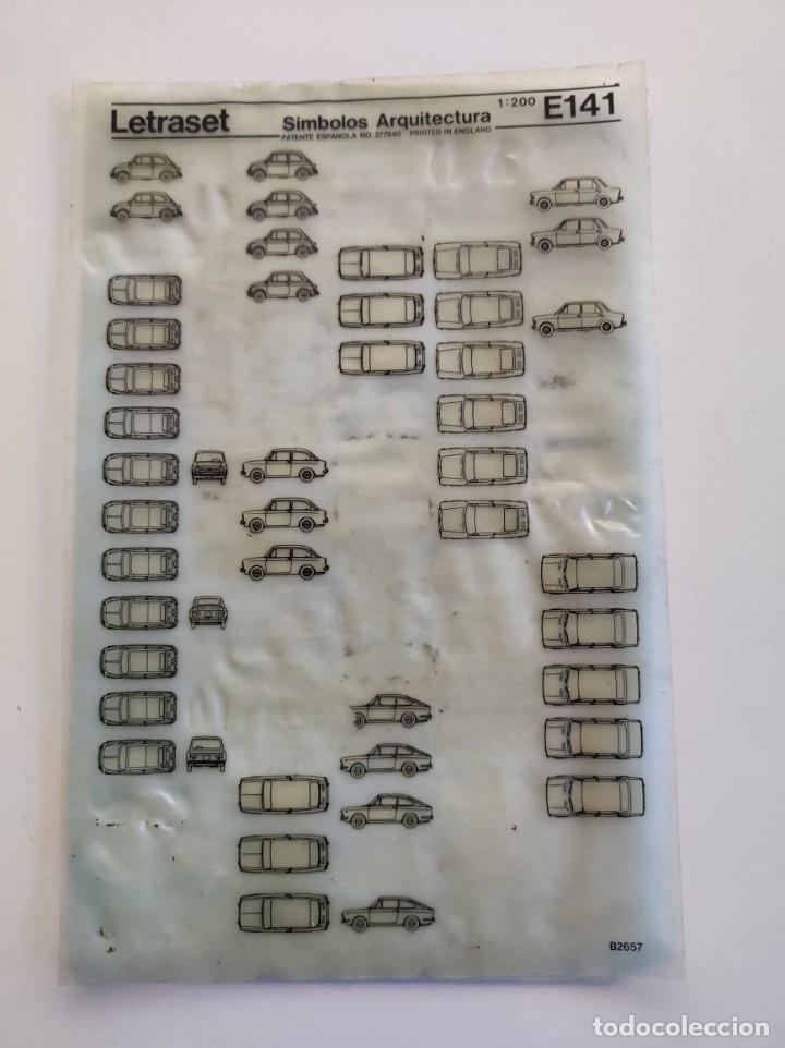 Coleccionismo: L&aacute;mina Transfer LETRASET - E141 - COCHES FIAT VINTAGE - E 1/200 - 19 x 12 cm