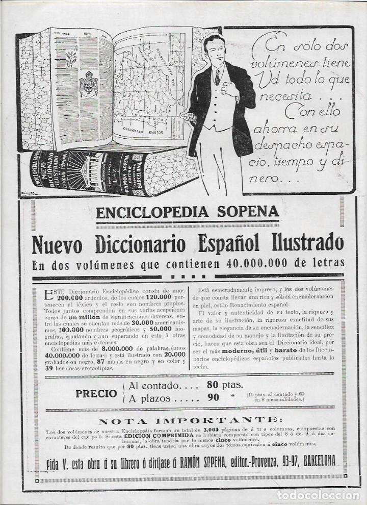 Collectionnisme: A&Ntilde;OS 20 RECORTE PRENSA PUBLICIDAD NUEVO DICCIONARIO ESPA&Ntilde;OL ILUSTRAD ENCICLOPEDIA SOPENA