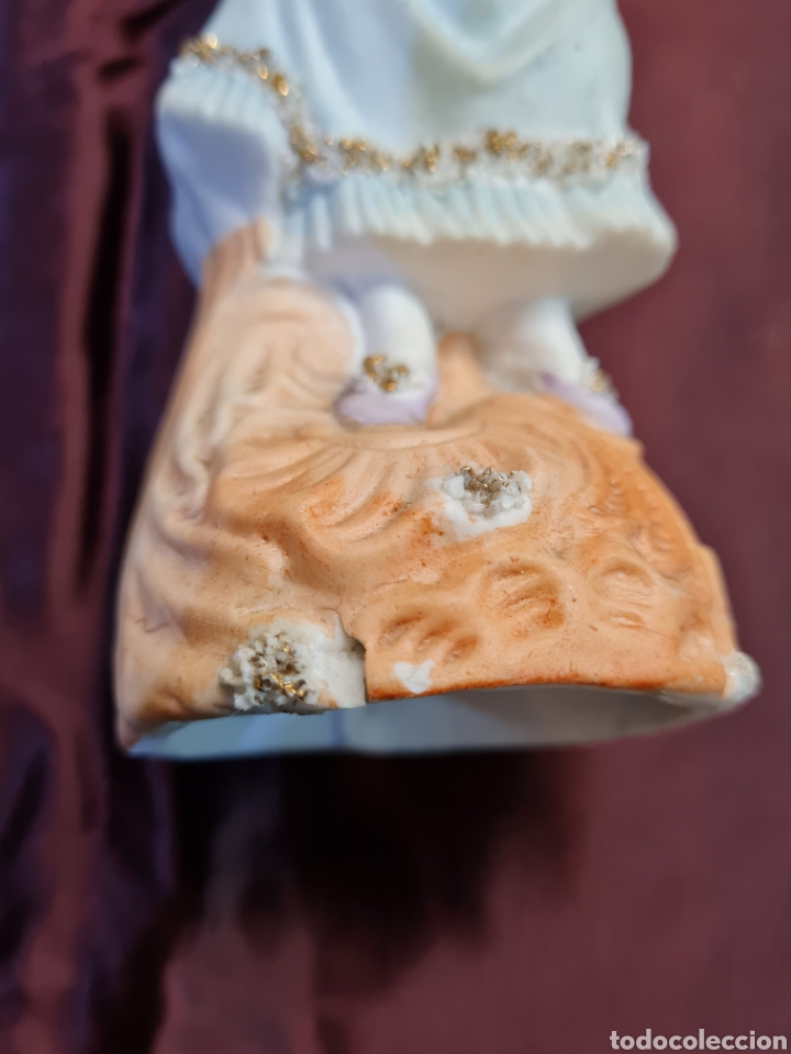 Coleccionismo: Biscuit antiguo mujer con mantilla - Foto 3