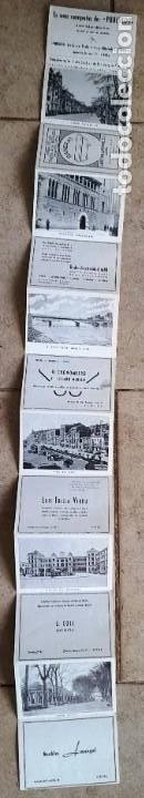 Coleccionismo: 50/60&acute;s ca. TIRA EN ACORDE&Oacute;N 12 FOTOGRAF&Iacute;AS DE L&Eacute;RIDA INTERCALADAS CON PUBLICIDAD - PUBLYEDY