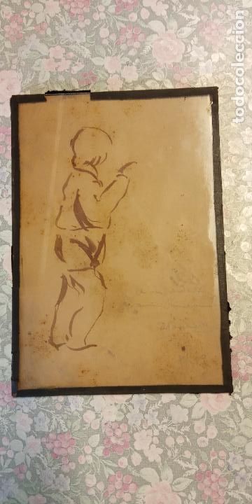 Coleccionismo: DIBUJO NI&Ntilde;O 1959. MEDIDAS 18*12.5 CM.