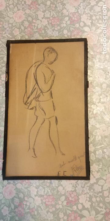 Coleccionismo: DIBUJO HOMBRE. MEDIDAS 21*12,5 CM.