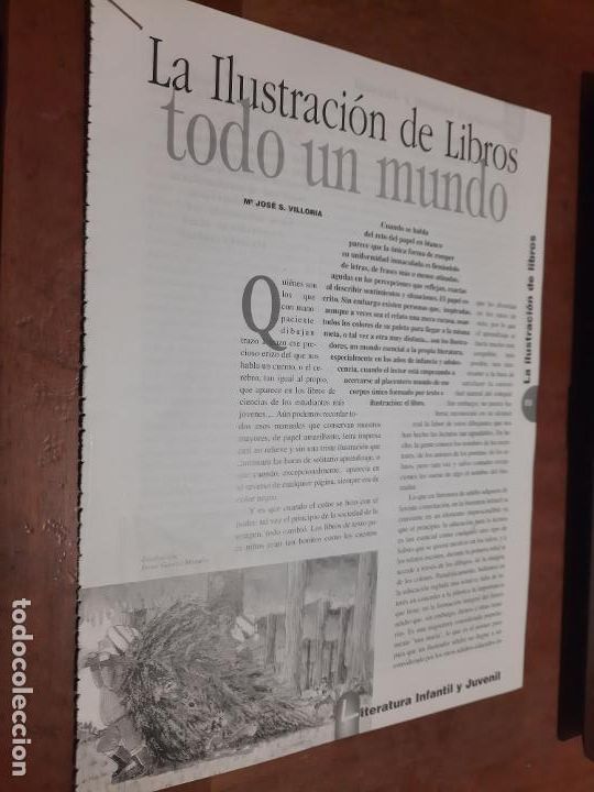 Colecionismo: LA ILUSTRACI&Oacute;N DE LIBROS. 6 P&Aacute;GINAS. ART&Iacute;CULO. GRAPA. EXTRAIDO DE REVISTA. BUEN ESTADO. DIFICIL