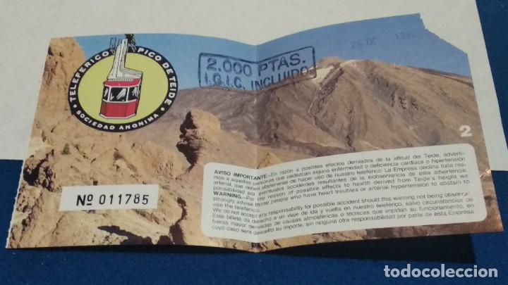 Collectionnisme: tiket entrada para subir al telef&eacute;rico del pico de Teide y las casas de los Balcones en Tenerife
