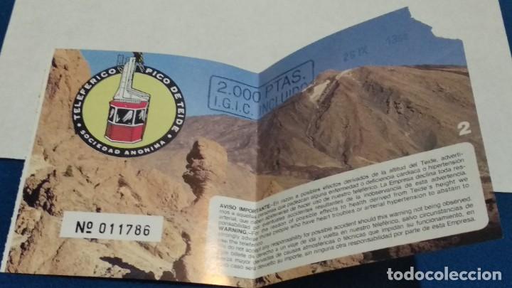 Collezionismo: tiket entrada para subir al telef&eacute;rico del pico de Teide y las casas de los Balcones en Tenerife