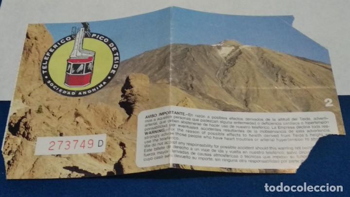 Collezionismo: tiket entrada para subir al telef&eacute;rico del pico de Teide y las casas de los Balcones en Tenerife