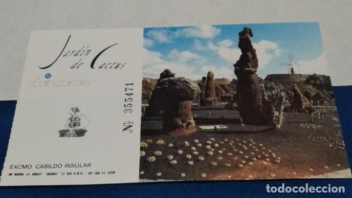 Collezionismo: tiket entrada JARD&Iacute;N DE CACTUS ( LANZAROTE - CANARIAS ) NUMERADA DE LOS 90