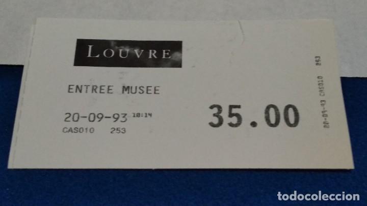 Collectionnisme: ENTRADA MUSEO LOUVRE PARIS FRANCIA A&Ntilde;O 1993