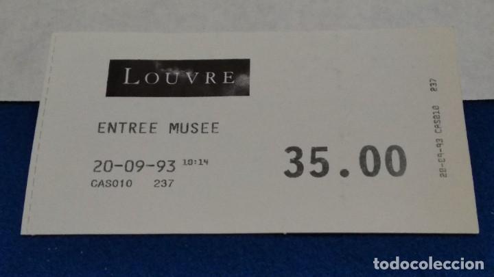 Collezionismo: ENTRADA MUSEO LOUVRE PARIS FRANCIA A&Ntilde;O 1993