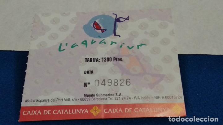 Collezionismo: ENTRADA TICKET LAQUARIUM MUNDO SUBMARINO BARCELONA AQUARIUM DE LOS 90